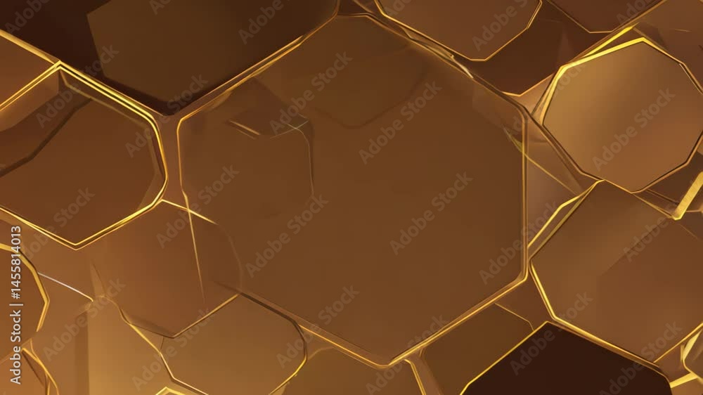 Aufkleber deep amber fade: a seamless hexagonal motif for contemporary background design