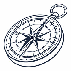 compass vector icon white background 