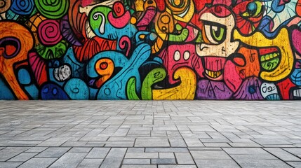 Obraz premium Vibrant Urban Graffiti Art on a City Street