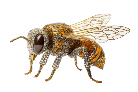 Honey bee in landing position illustration perfect for science visuals beekeeping guides and nature content