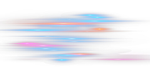 Light motion effect for banners. Blue lines. Speed ​​effect on blue background. Light, speed and motion lines.PNG 