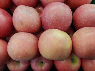 Pile of Cripps Pink apples or Pink Lady apple for background 