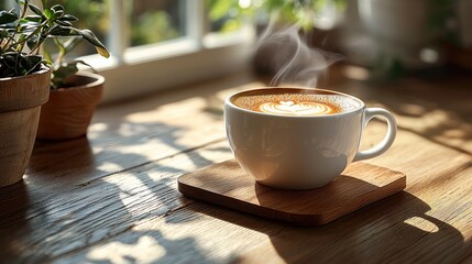 Warm Latte on a Sunny Day