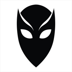 Mask silhouette vector.