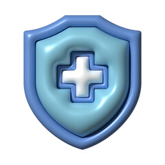 Simple Health Icons with 3d style