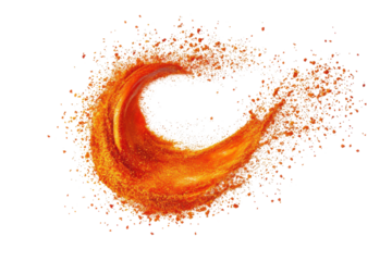 Hot spicy chili pepper powder splash illustration perfect for food packaging spicy recipes and cooking blogs