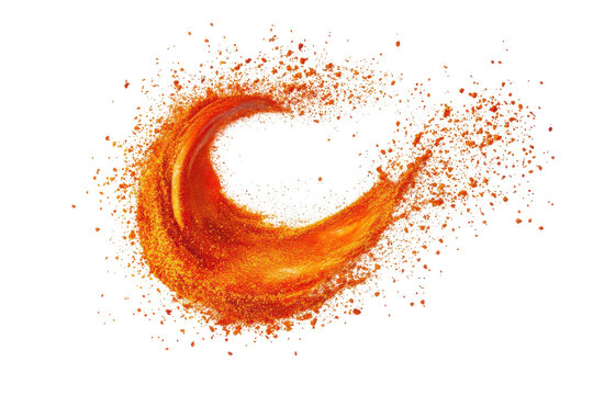 Hot spicy chili pepper powder splash illustration perfect for food packaging spicy recipes and cooking blogs