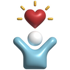 Simple Health Icons with 3d style