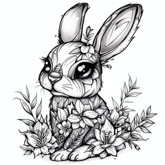 hare coloring page