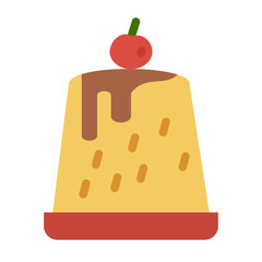 Pudding Vector Design Icon Style