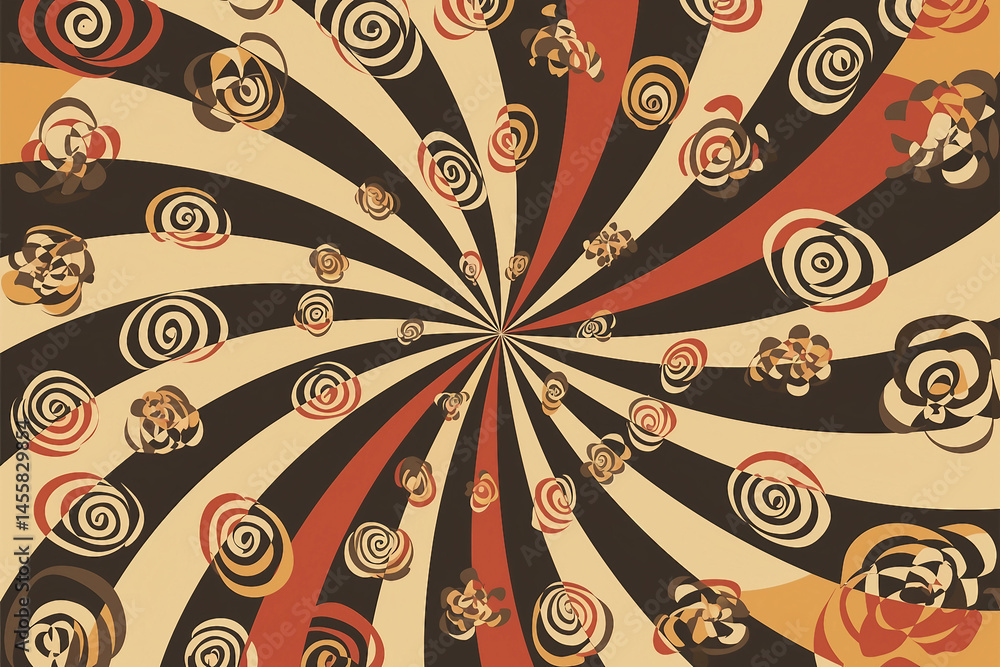 Poster vibrant generative ai retro artwork with colorful wavy patterns for creative and ornamental design