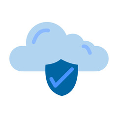 Cloud Security Vector Design Icon Style