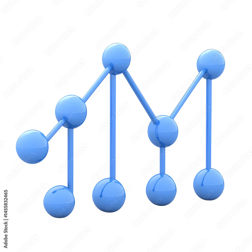 Poster graph with multiple lines representing data trends and analysis