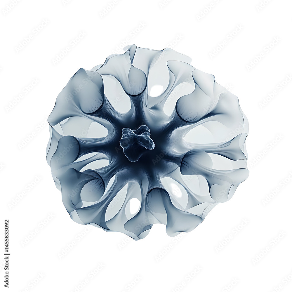 Aufkleber minimalist vector design with organic shapes and fluid patterns