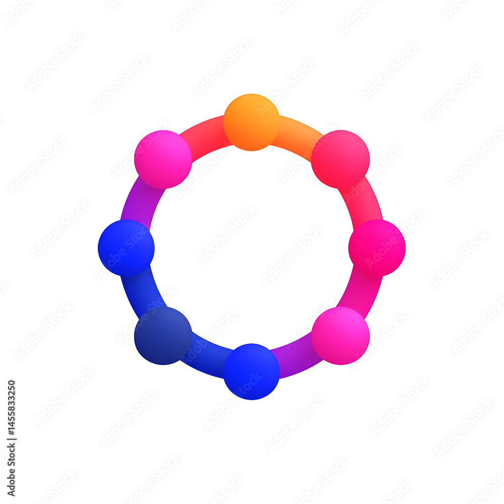 Poster minimalist circle design with subtle gradient color palette