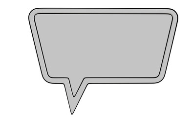 Naklejka premium Blank, light gray speech bubble graphic