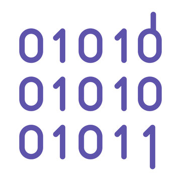 Binary Code Vector Design Icon Style