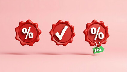 Festive sale symbols float delightfully