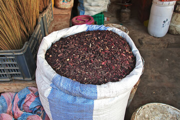 The local market of Nouadhibou, Mauritania, West Africa