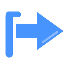 Turn Right Vector Design Icon Style