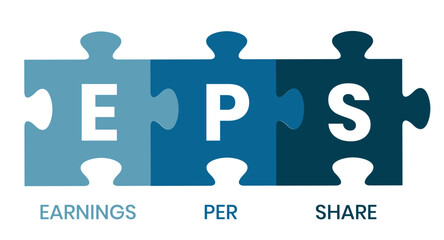 EPS - Earnings Per Share acronym, concept background. vector illustration concept with keywords and icons. lettering illustration with icons for web banner, flyer, landing page, presentation