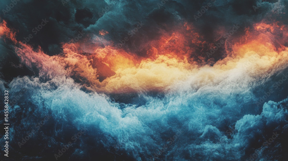 Canvas Prints abstract colorful clouds painting in a dark background. abstract smoke concept for digital and print