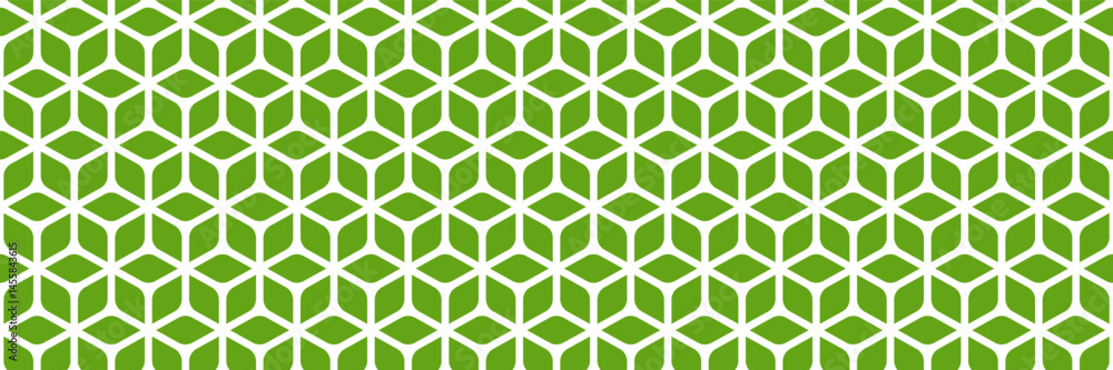 Poster horizontal seamless green leaves design for pattern and background.