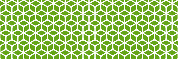 horizontal seamless green leaves design for pattern and background.