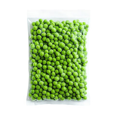 Frozen Green Peas In Resealable Pouch  isolated on a transparent background