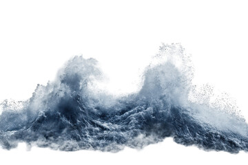 Crashing waves image isolated on white great for water sports promotions and seaside advertising materials