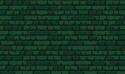 Pixel Art Green Brick Wall Texture &ndash; Seamless 8-Bit Style. A seamless pixel art brick wall texture with a classic retro gaming aesthetic, for 2D game backgrounds, wallpaper, game asset,  digital art 