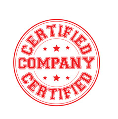  Company Certified Certificate Stamp size Vector.