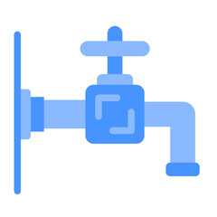 Obraz premium Water Tap Vector Design Icon Style