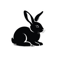 Obraz premium Cute bunny silhouette 