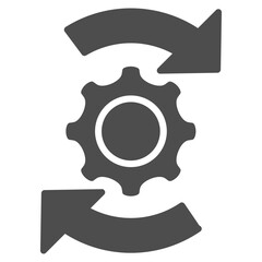 Transformation  Glyph Icon Element For Design