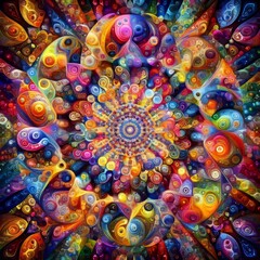 A kaleidoscope of colors An endless array of vibrant abstract co