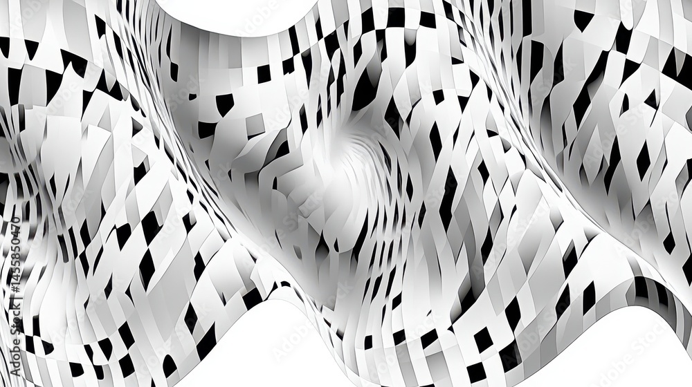 Poster abstract monochromatic terrain digital art textured pattern undulating surface data landscape modern