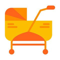 Baby Stroller Vector Design Icon Style