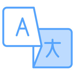 Language  Blue Icon