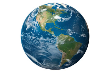 globe on white background