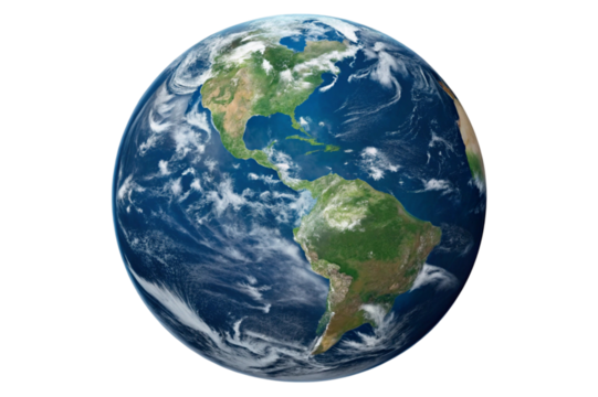 globe on white background