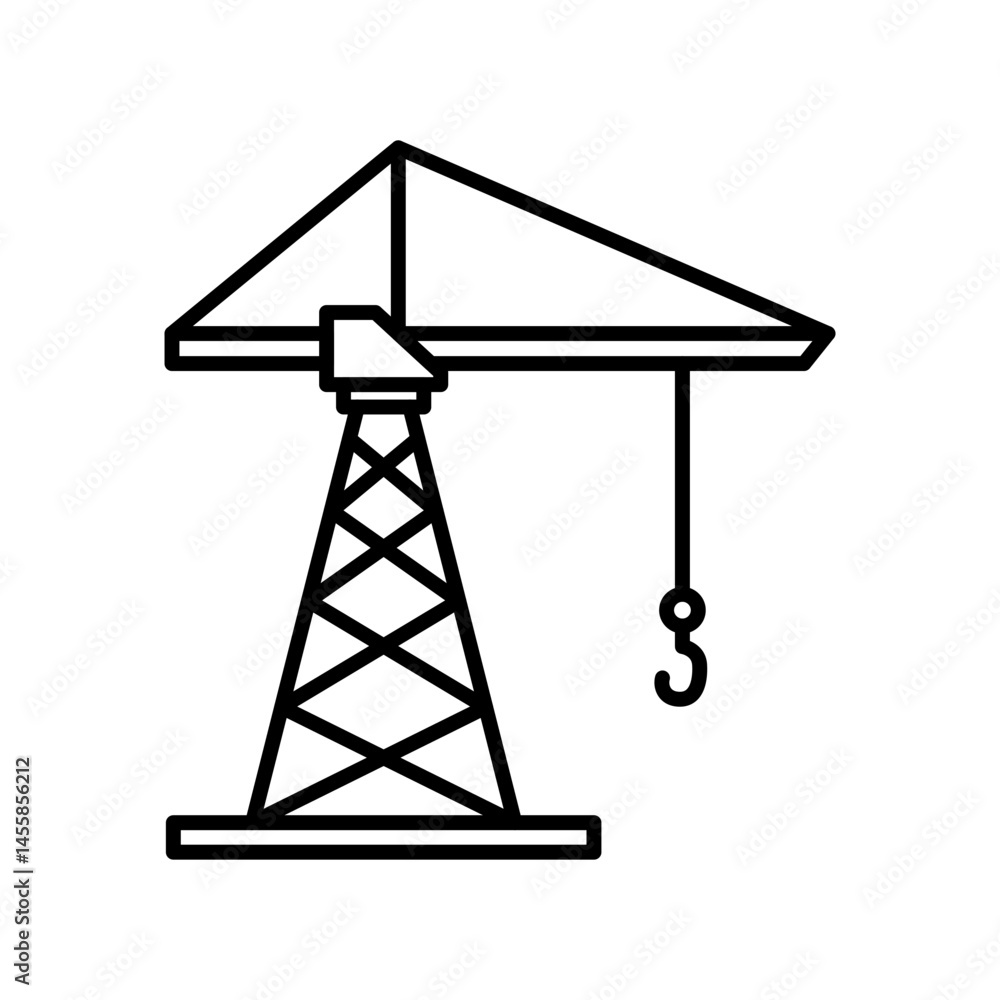 Poster marine port icon. outline linear seaport symbol vector. linear style illustration with editable stro