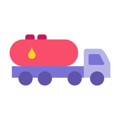 Oil Truck Vector Design Icon Style