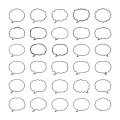 speech bubbles set