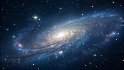 Obraz premium Majestic Spiral Galaxy A Cosmic Tapestry of Stars and Nebulae