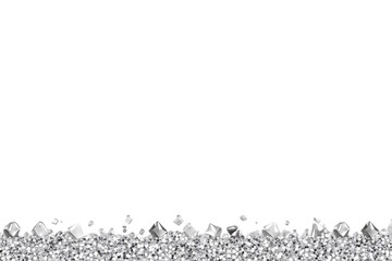 Silver shattered crystals border