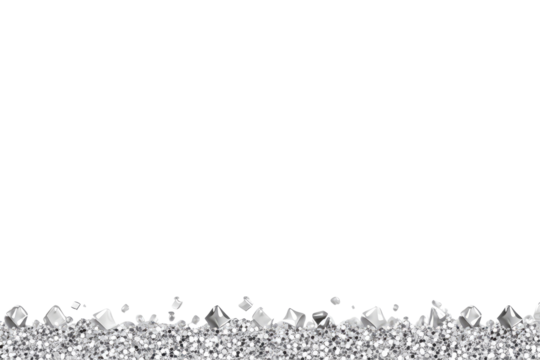 Silver shattered crystals border