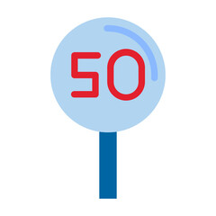 Speed Limit Vector Design Icon Style