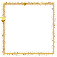 Obraz premium Golden Star Square Frame