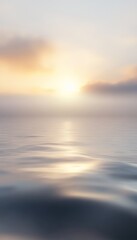Obraz premium A dreamlike ocean of fog and ethereal light shimmering with rainbow colors in soft focus